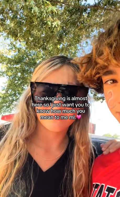 Joshua Blackledge and Emmie Gillikin pictured outdoors in a lighthearted moment, posted in November 2024 | Source: Tiktok/f30joshh