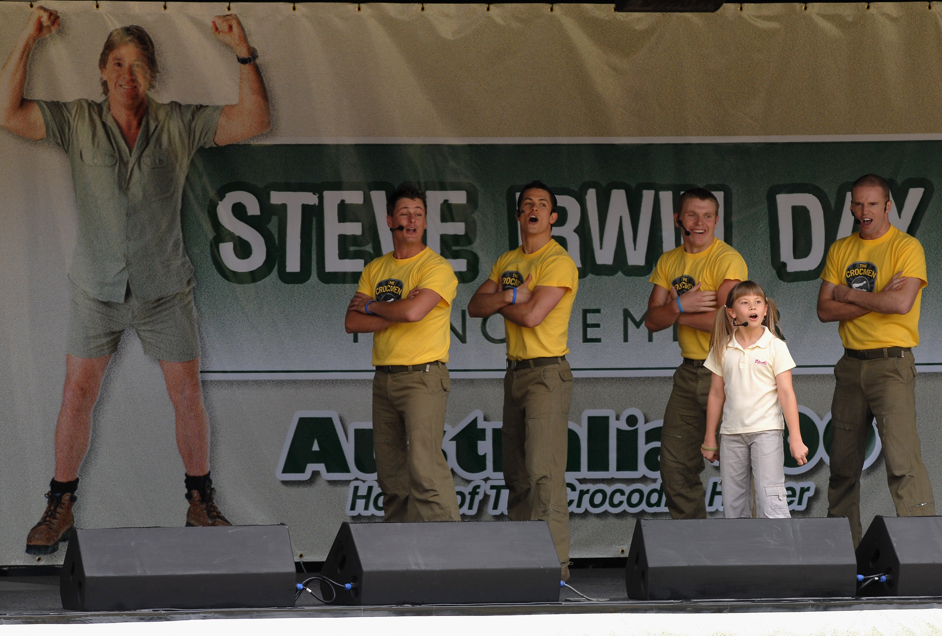 The Crocmen and Bindi Irwin during the "Steve Irwin Memorial Day" at Australia Zoo on November 15, 2007 on the Sunshine Coast, Australia. | Source: Getty Images