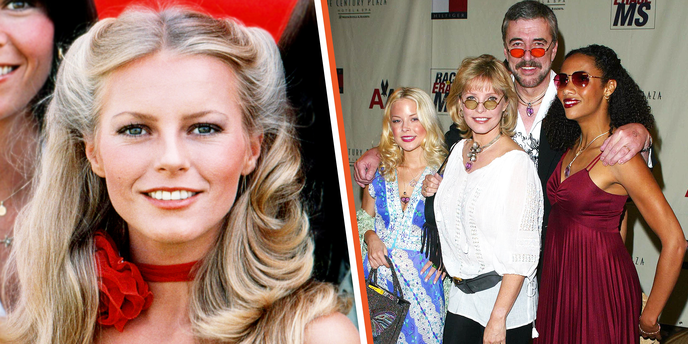 Cheryl Ladd, 1978 | Jordan Ladd, Cheryl Ladd, Brian Russell, Lindsay Russell, 2002 | Source: Getty Images