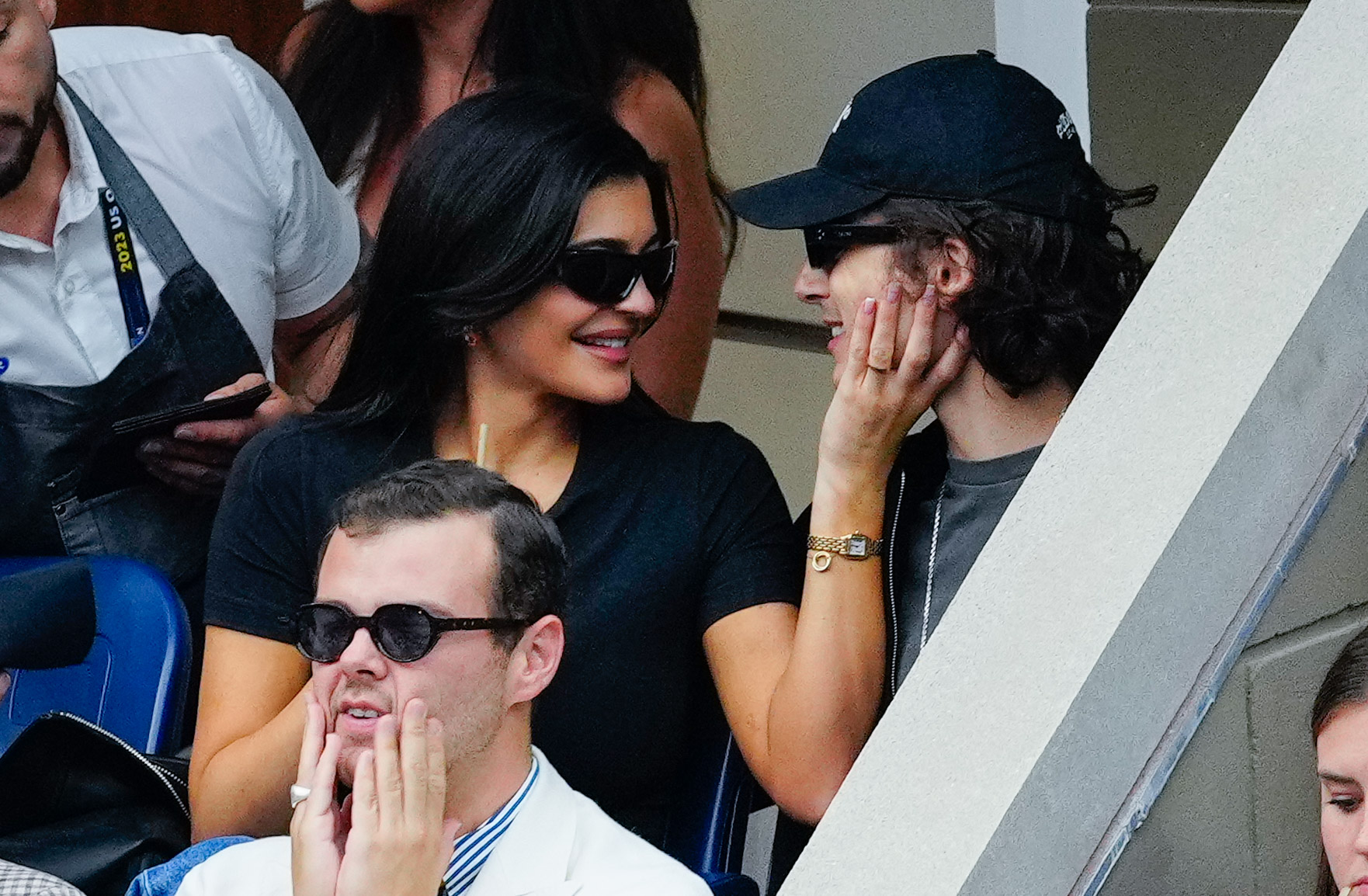 Kylie Jenner and Timothée Chalamet at the U.S. Open Tennis Championships on September 10, 2023 in New York City. | Source: Getty Images