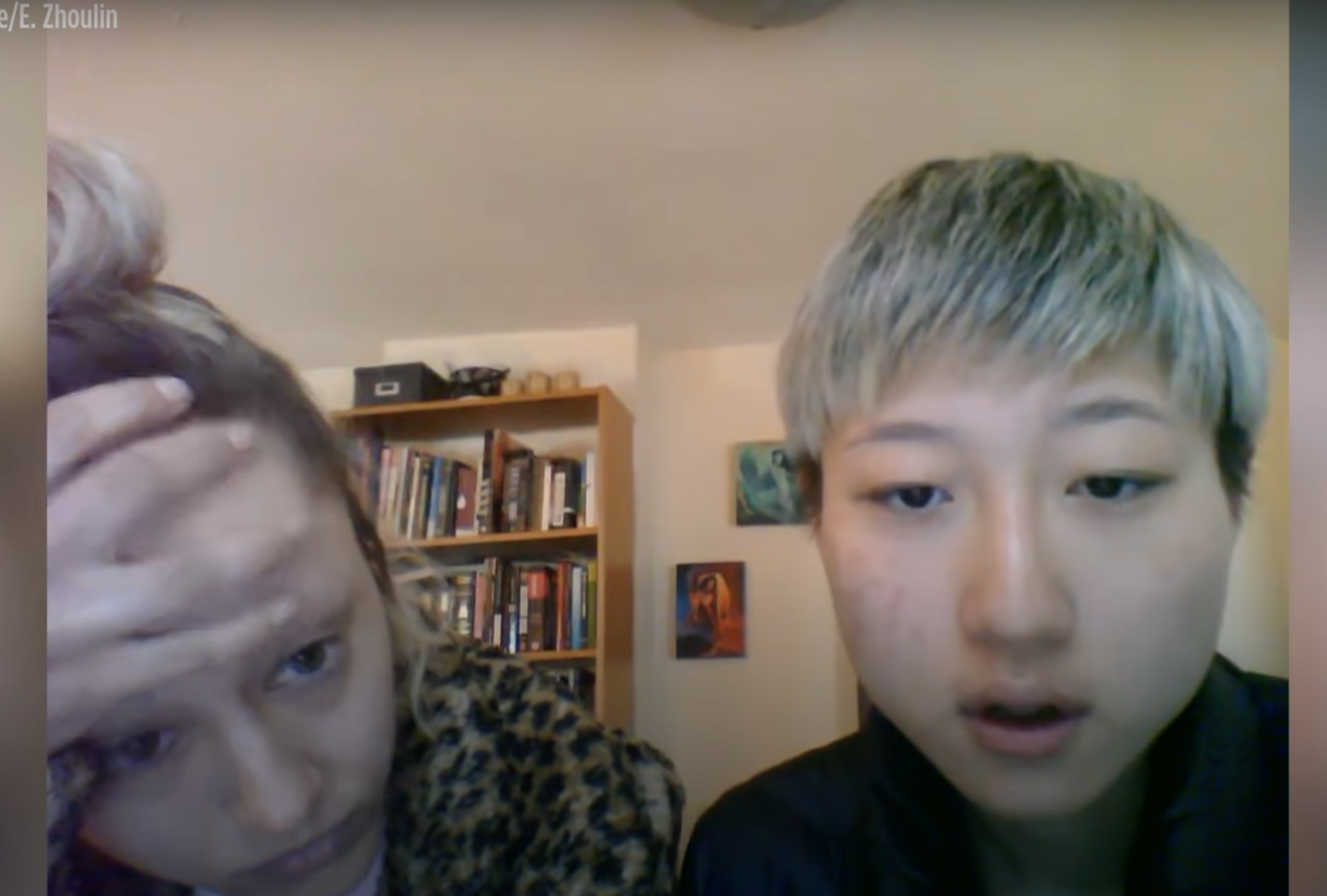 [From left to right] The girl with her partner, as seen in a video dated May 3, 2018 | Source: youtube.com/BILD