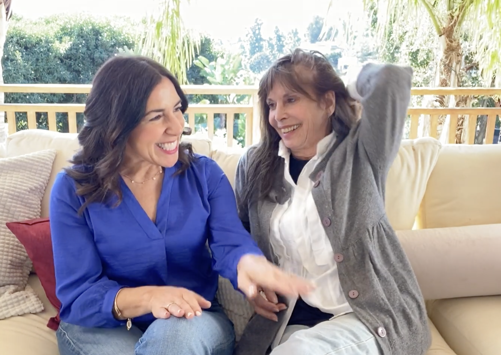 Talia Shire talks to Kara Mayer Robinson on 'Really Famous with Kara Mayer Robinson' | Source: YouTube/Really Famous with Kara Mayer Robinson