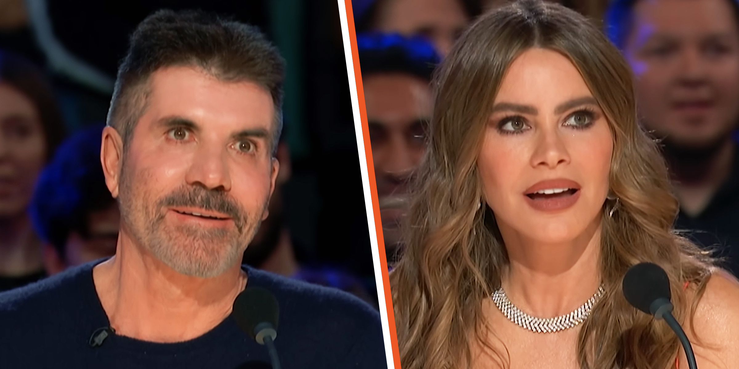 Simon Cowell | Sofia Vergara | Source: youtube.com/AGT