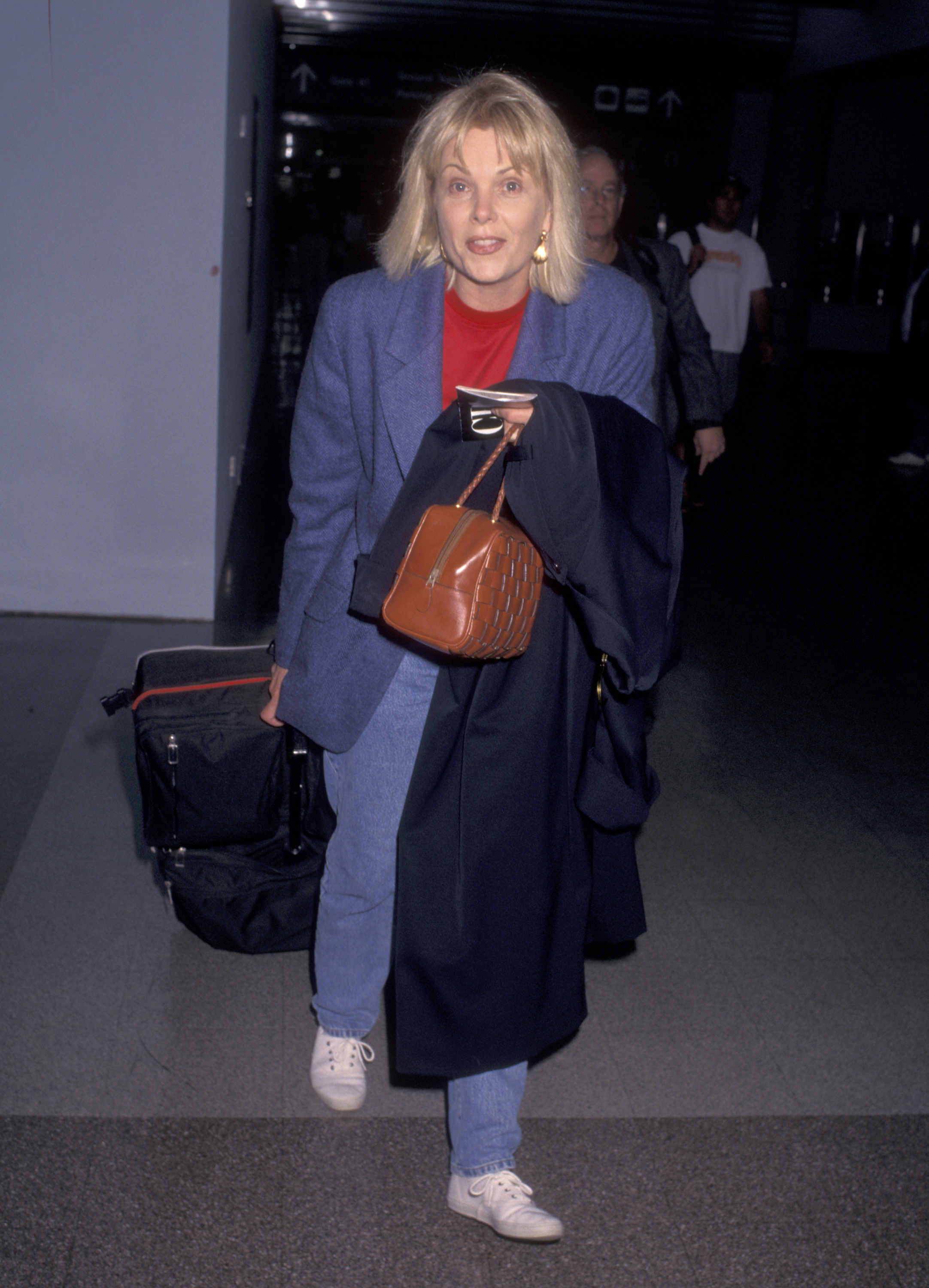 Ann Jillian seen departing from the Los Angeles International Airport on October 7, 1996, in Los Angeles, California. | Source: Getty Images