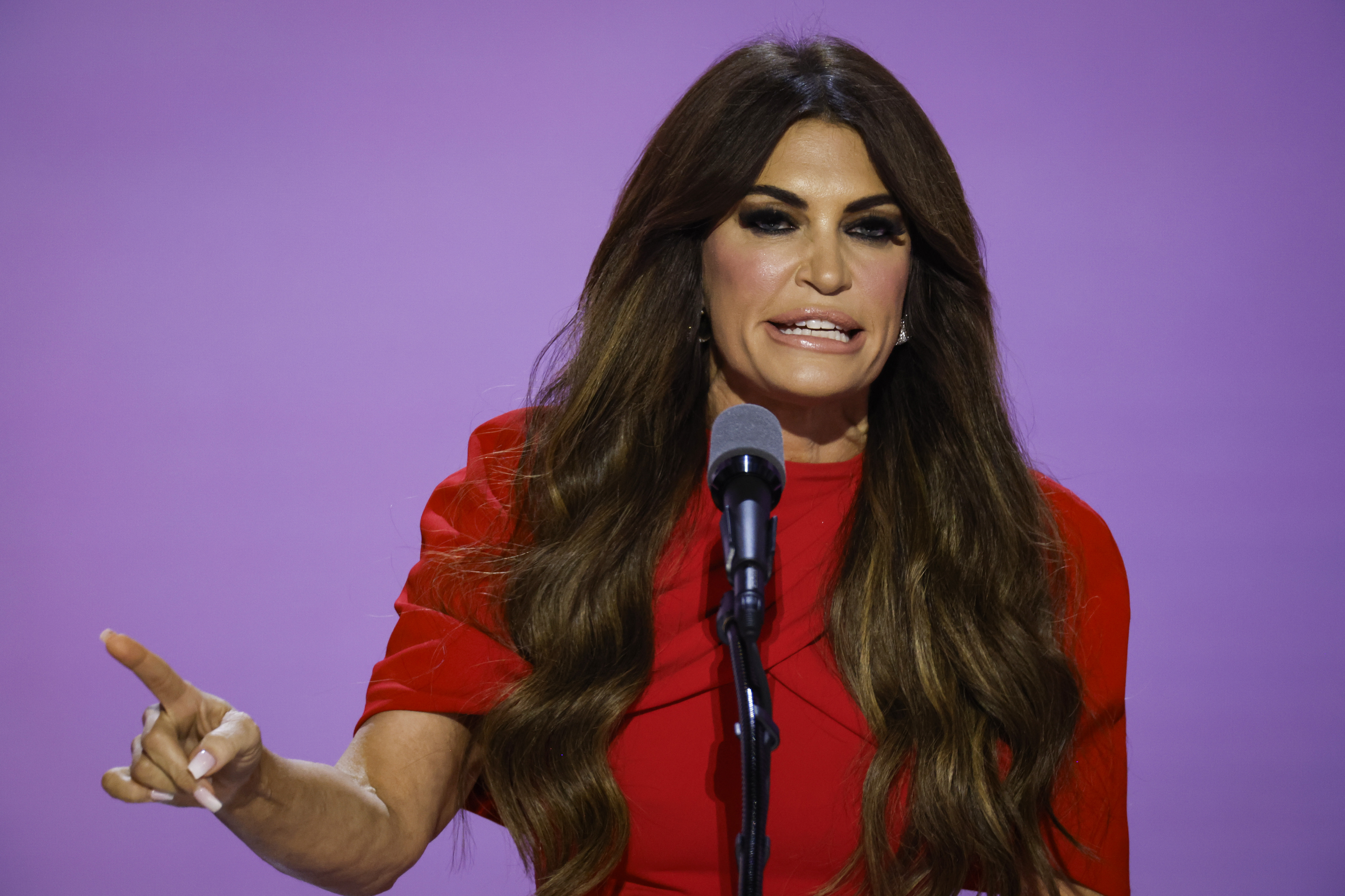 Kimberly Guilfoyle speaks on stage on the third day of the Republican National Convention at the Fiserv Forum on July 17, 2024, in Milwaukee, Wisconsin | Source: Getty Images