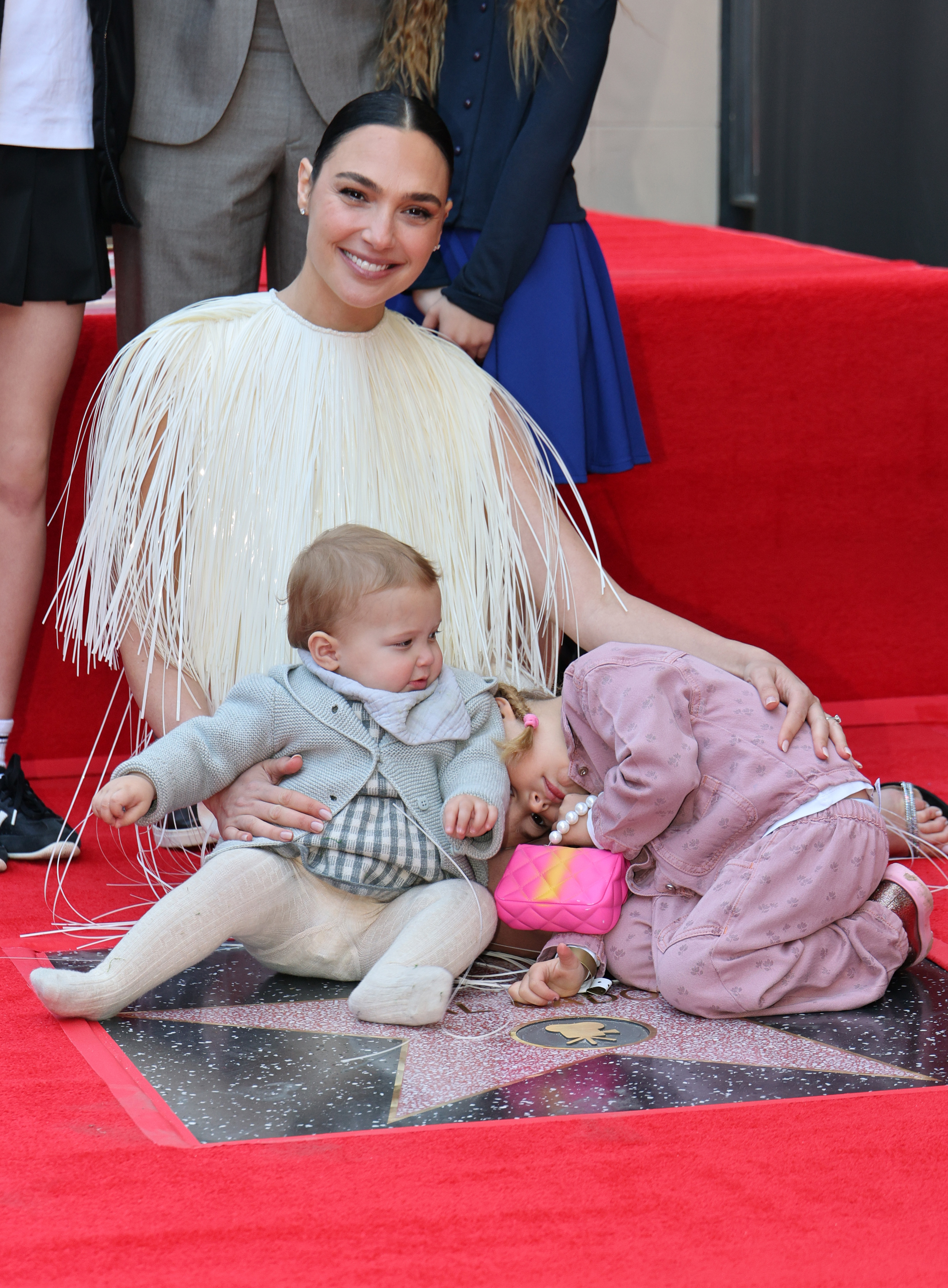 Gal Gadot, Ori, and Daniella Varsano attend the ceremony honoring Gal Gadot with a Star on the Hollywood Walk of Fame on March 18, 2025, in Hollywood, California | Source: Getty Images