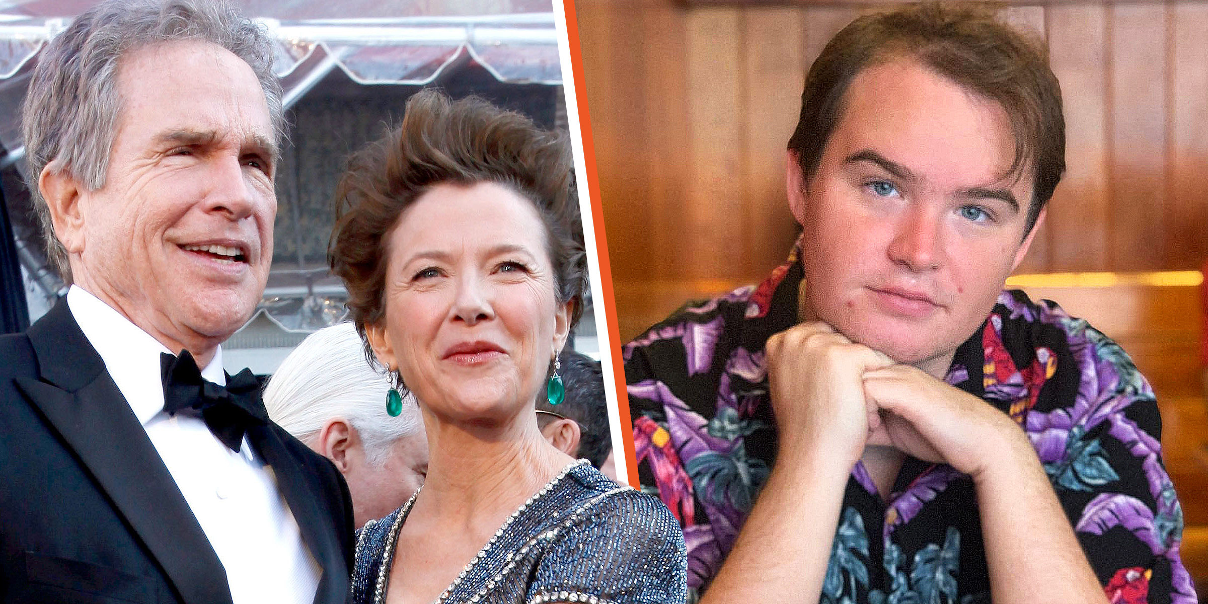 Warren Beatty and Annette Bening | The couple's son Stephen | Source: Getty Images | Instagram.com/supermattachine