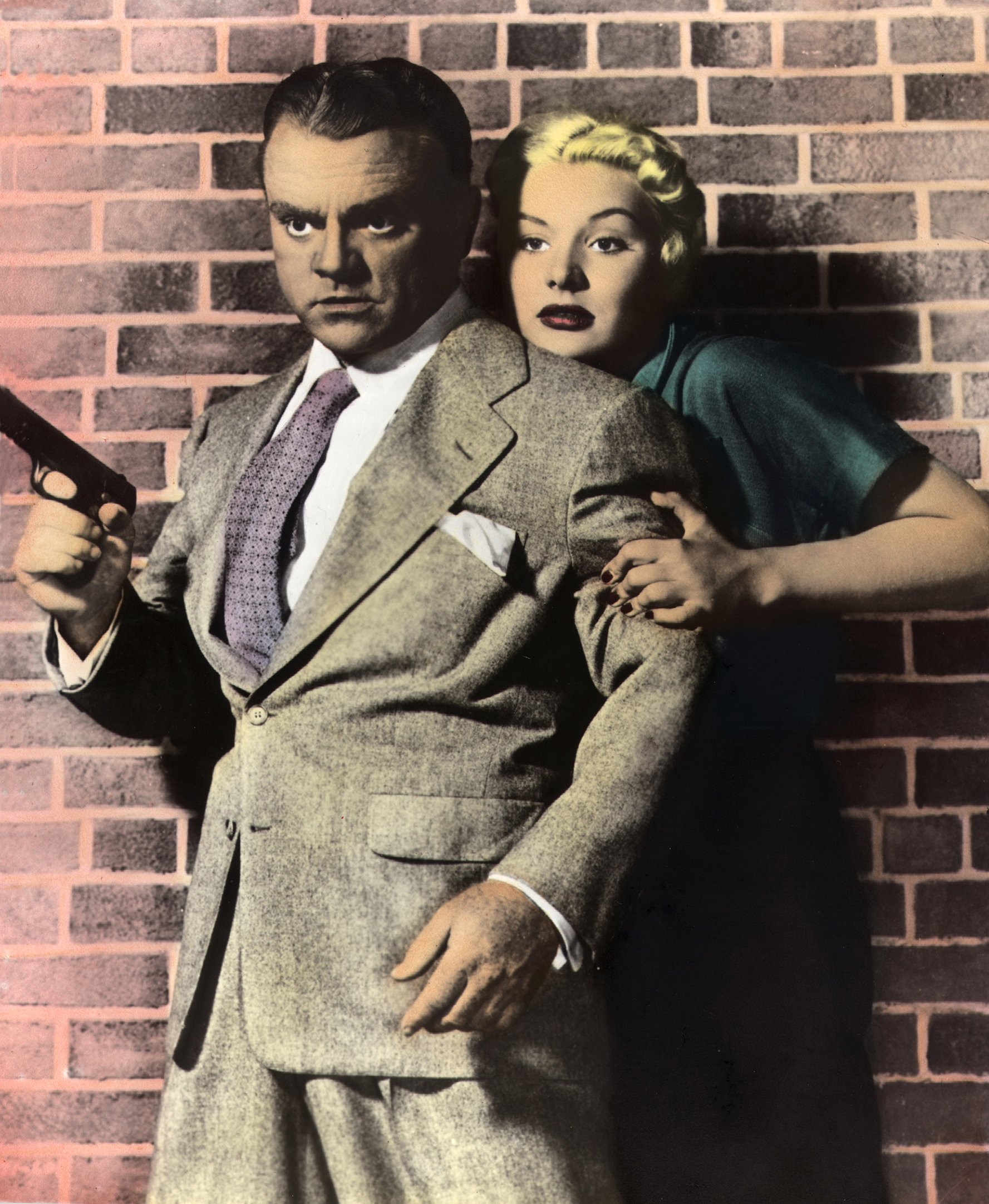 A sketch of a still from the movie "Kiss Tomorrow Goodbye" starring Barbara Payton and James Cagney, 1950. | Photo: Getty Images