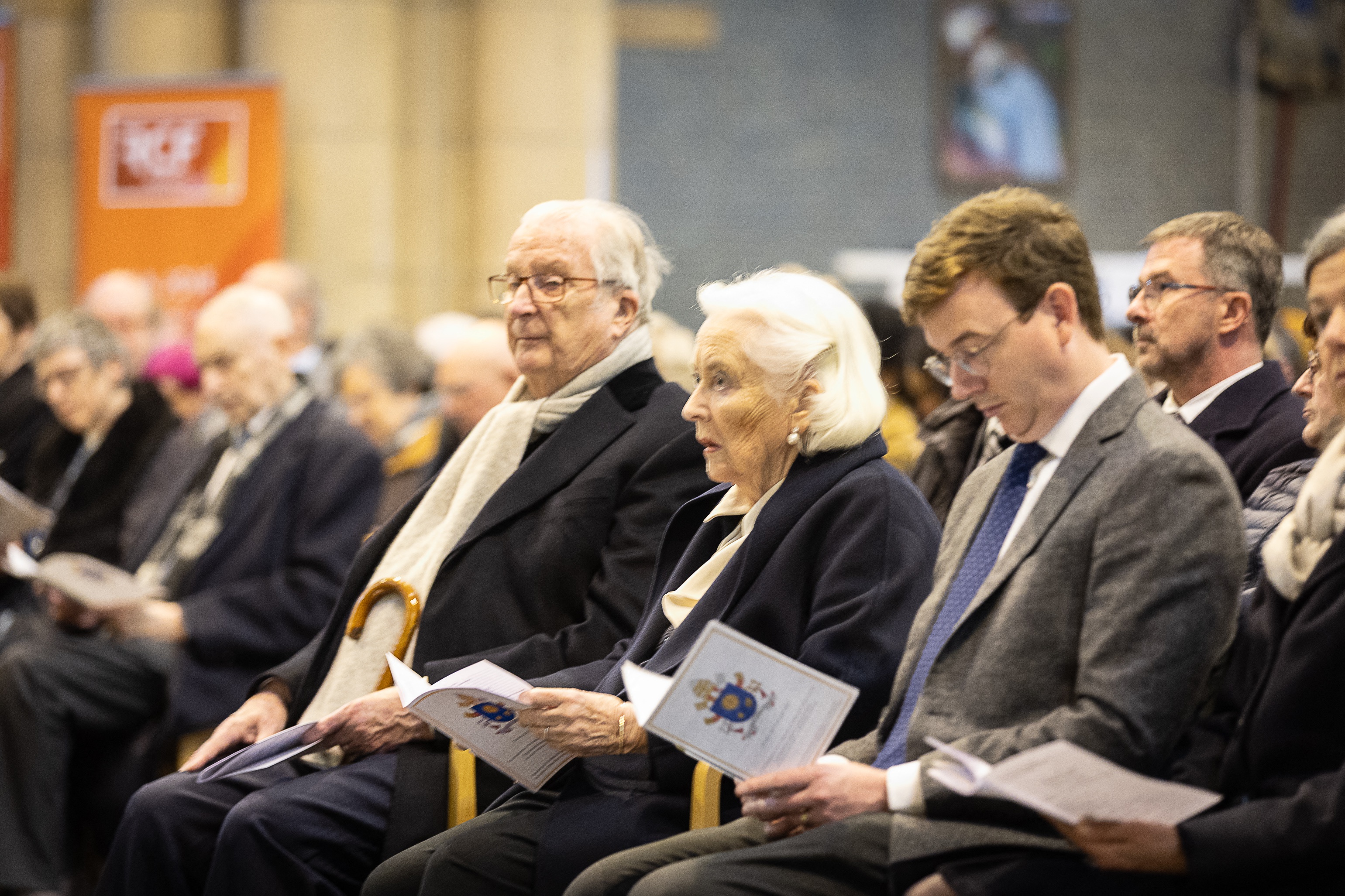 Belgium's King Albert II and Queen Paola during a mass in memory of Pope Francis at the Basilica of Koekelberg, in Brussels, on April 24, 2025 | Source: Getty Images