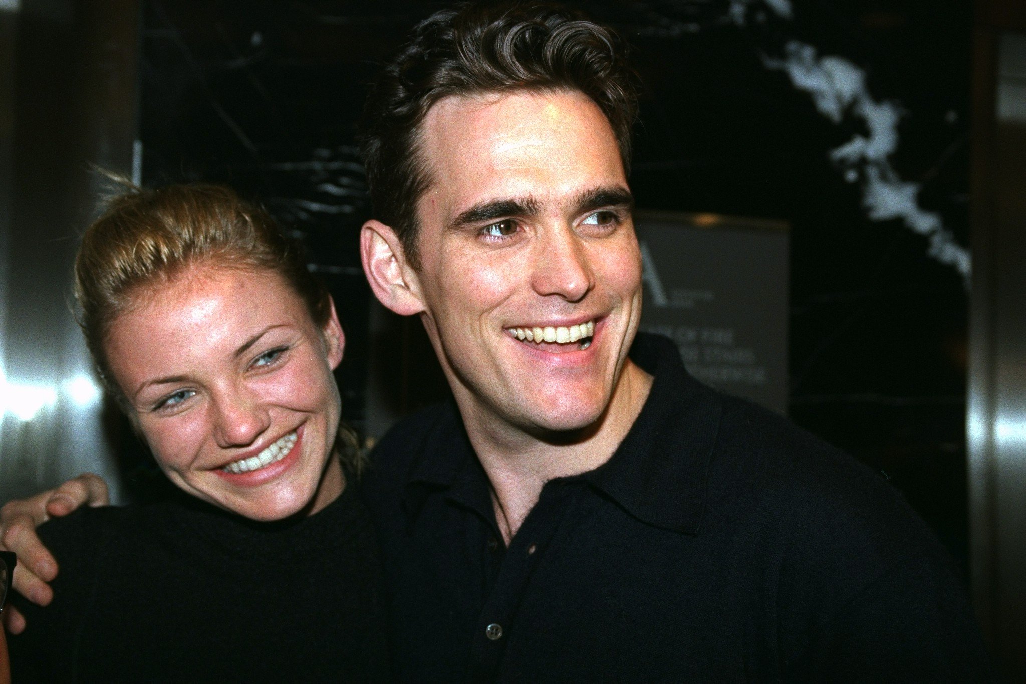 Matt Dillon and Cameron Diaz are pictured arriving for a celebrity screening of the movie "Matilda" at an unspecified location and date | Source: Getty Images