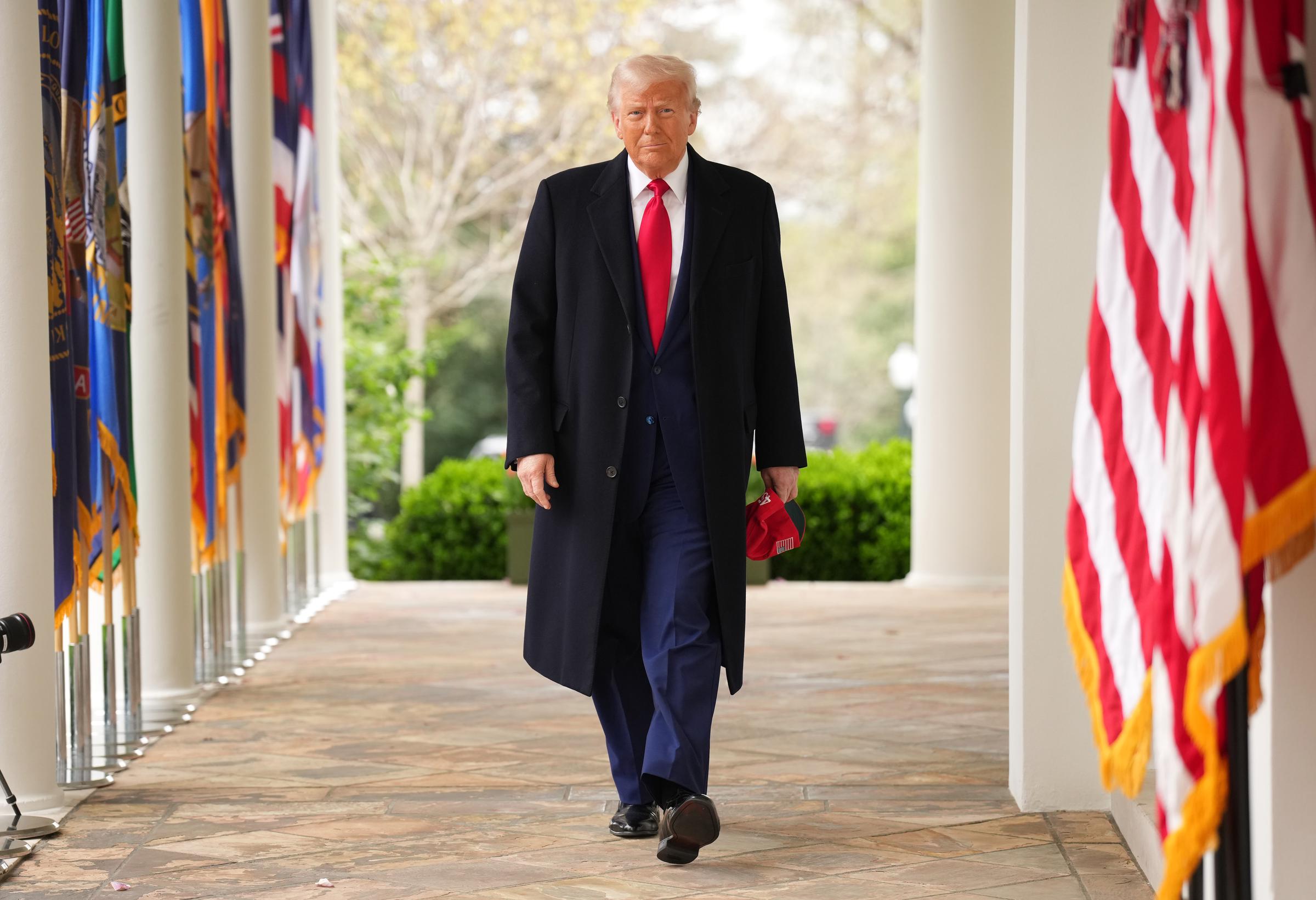 Donald Trump arrives to speak during a “Make America Wealthy Again” trade announcement event in the Rose Garden at the White House in Washington, DC, on April 2, 2025 | Source: Getty Images