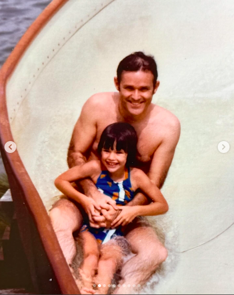 Jennifer and William Garner going down a waterslide posted on April 1, 2024 | Source: Instagram/jennifer.garner