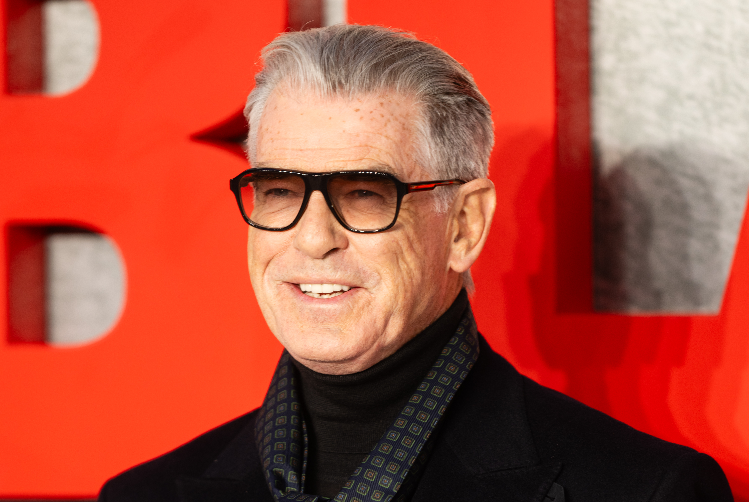 Pierce Brosnan attends the Global Premiere of "MobLand" at Odeon Luxe Leicester Square in London, England, on March 27, 2025 | Source: Getty Images