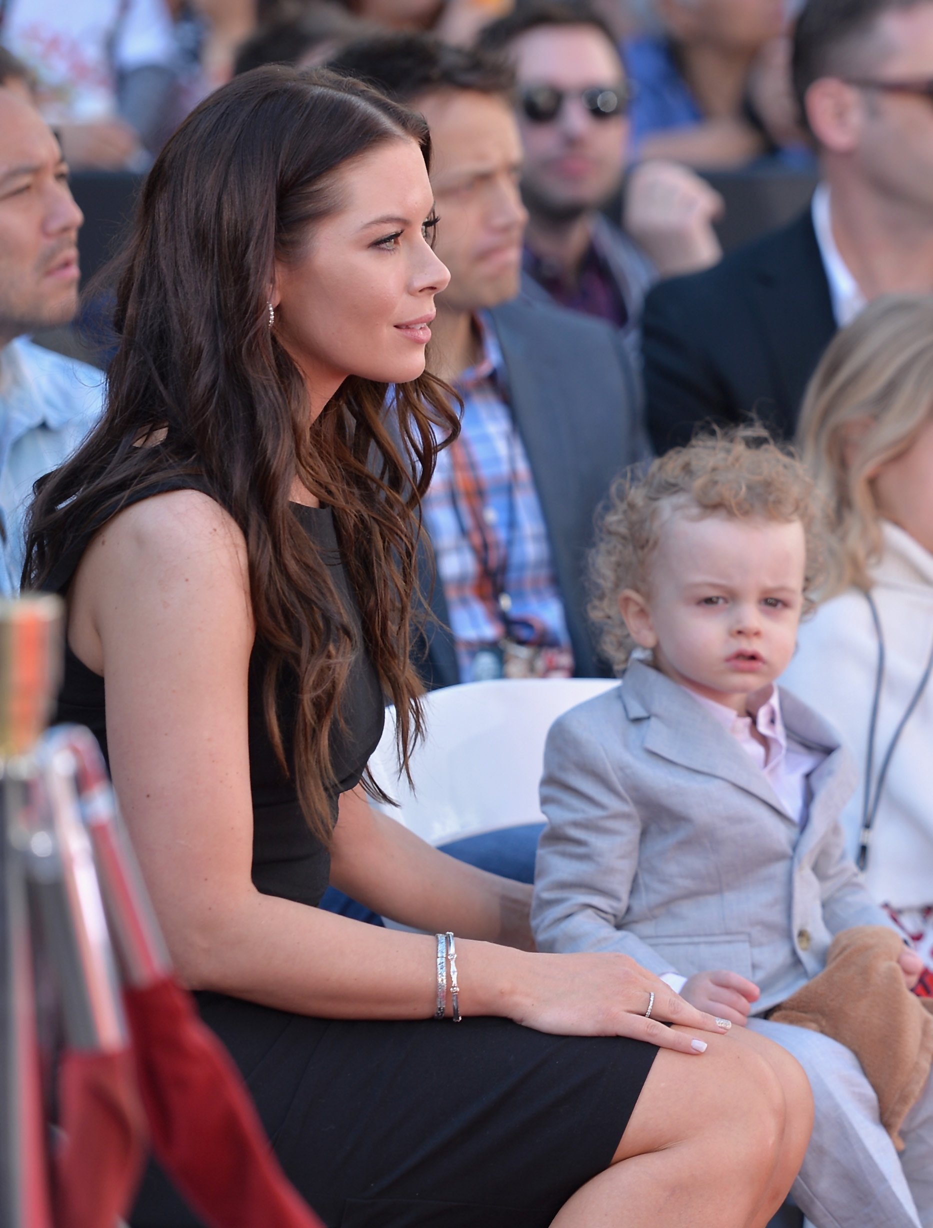 Kyla Weber and Vernon Lindsay Vaughn at the 280th hand and footprint ceremony for Vince Vaughn in March 2015 in Hollywood. | Source: Getty Images