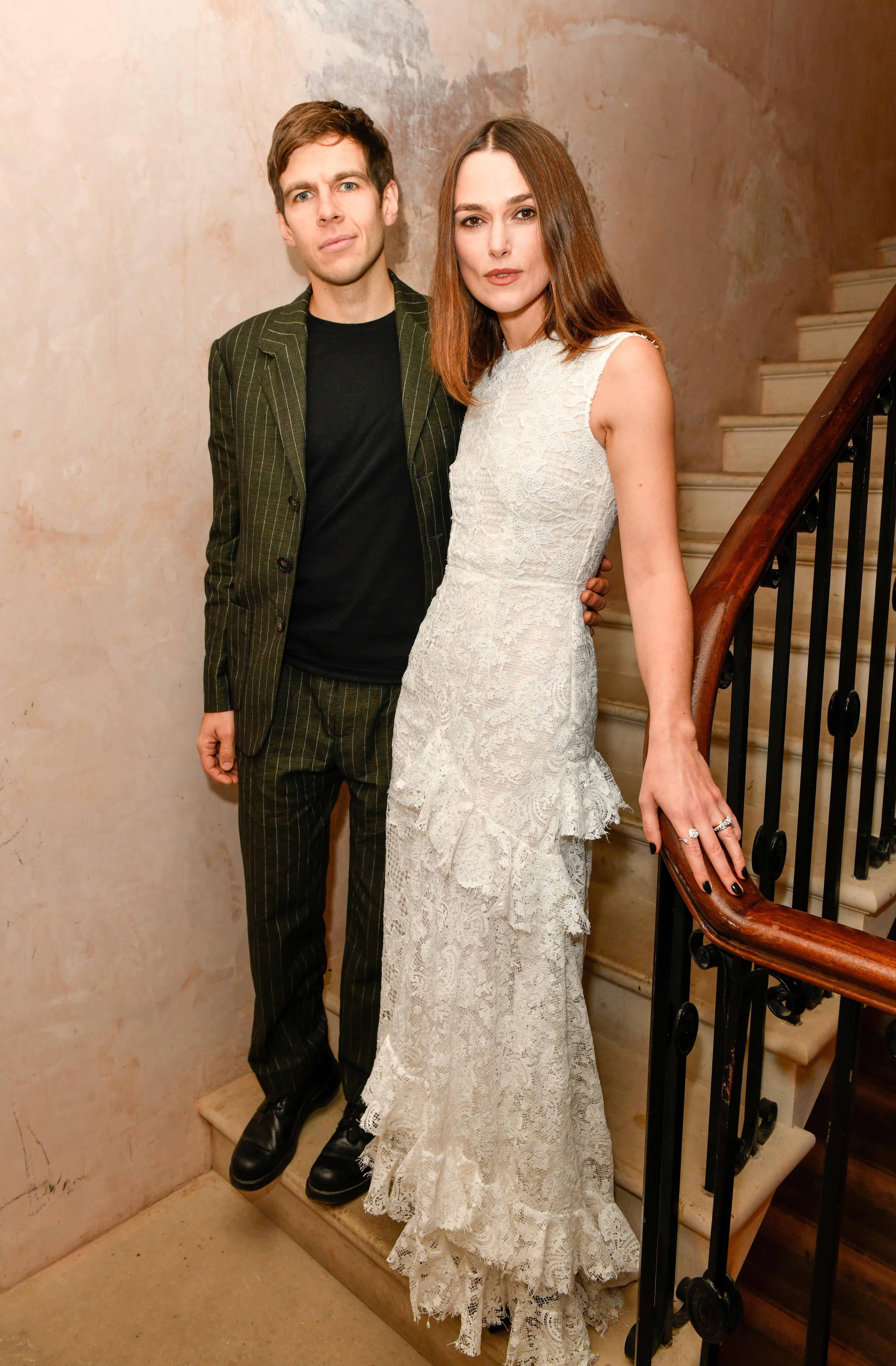 James Righton and Keira Knightley pose for a photo at the launch dinner for A Magazine curated by Erdem, in partnership with MatchesFashion at Sessions Arts Club on November 24, 2022, in London | Source: Getty Images