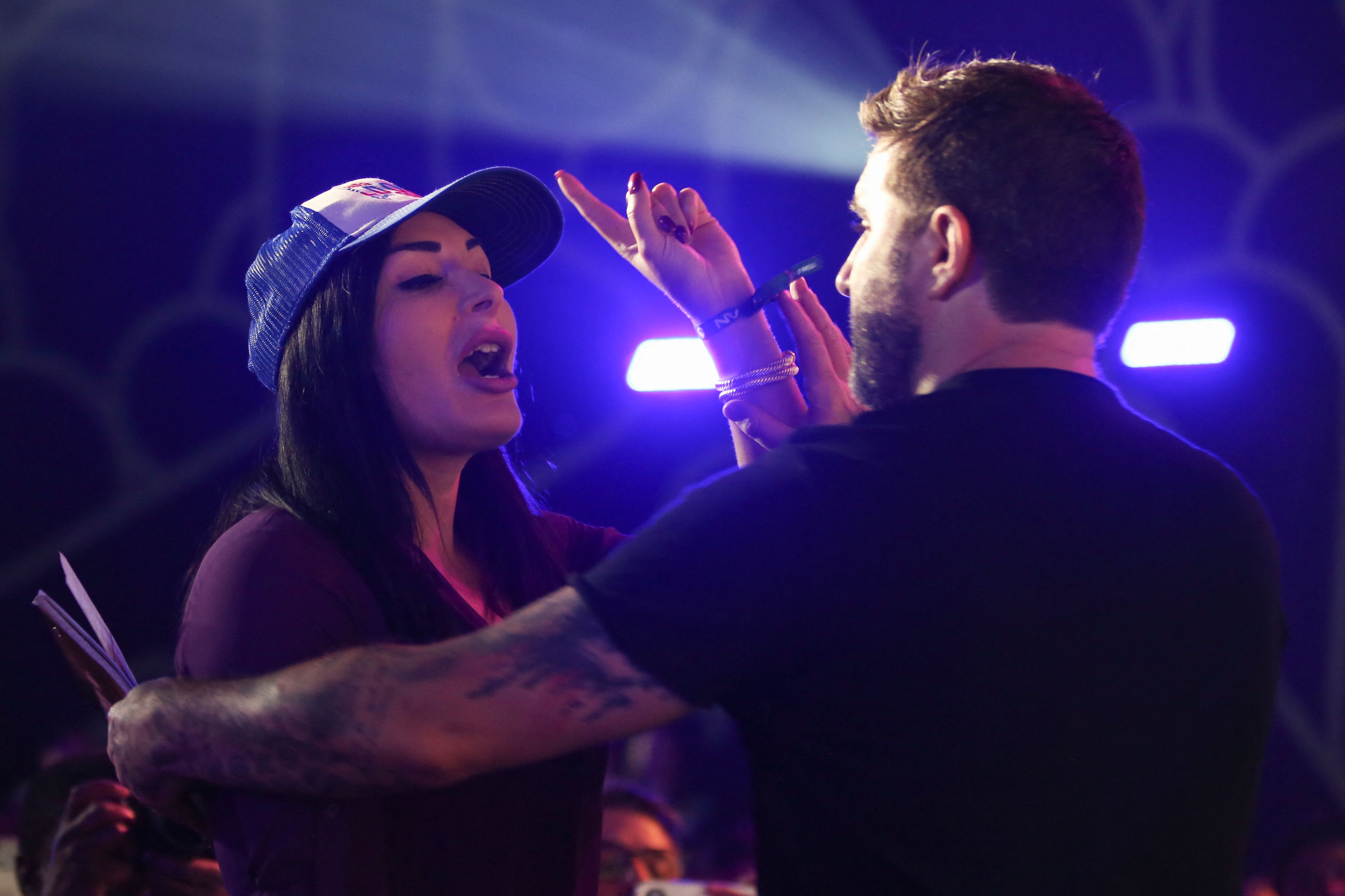 Laura Loomer shouts at Jack Dorsey creator, co-founder, and Chairman of Twitter at the Mana Convention Center in Miami, Florida, on June 4, 2021 | Source: Getty Images