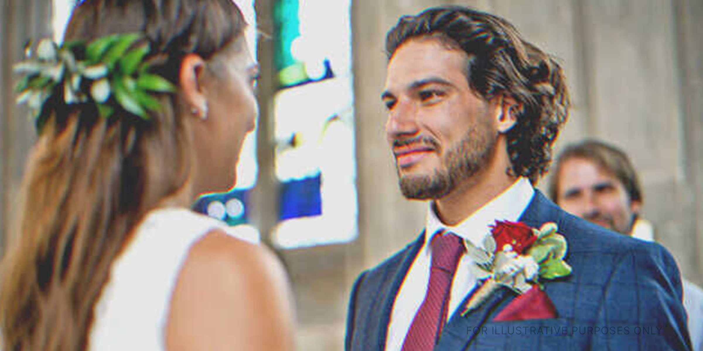 Bride and groom looking at each other | Source: Shutterstock