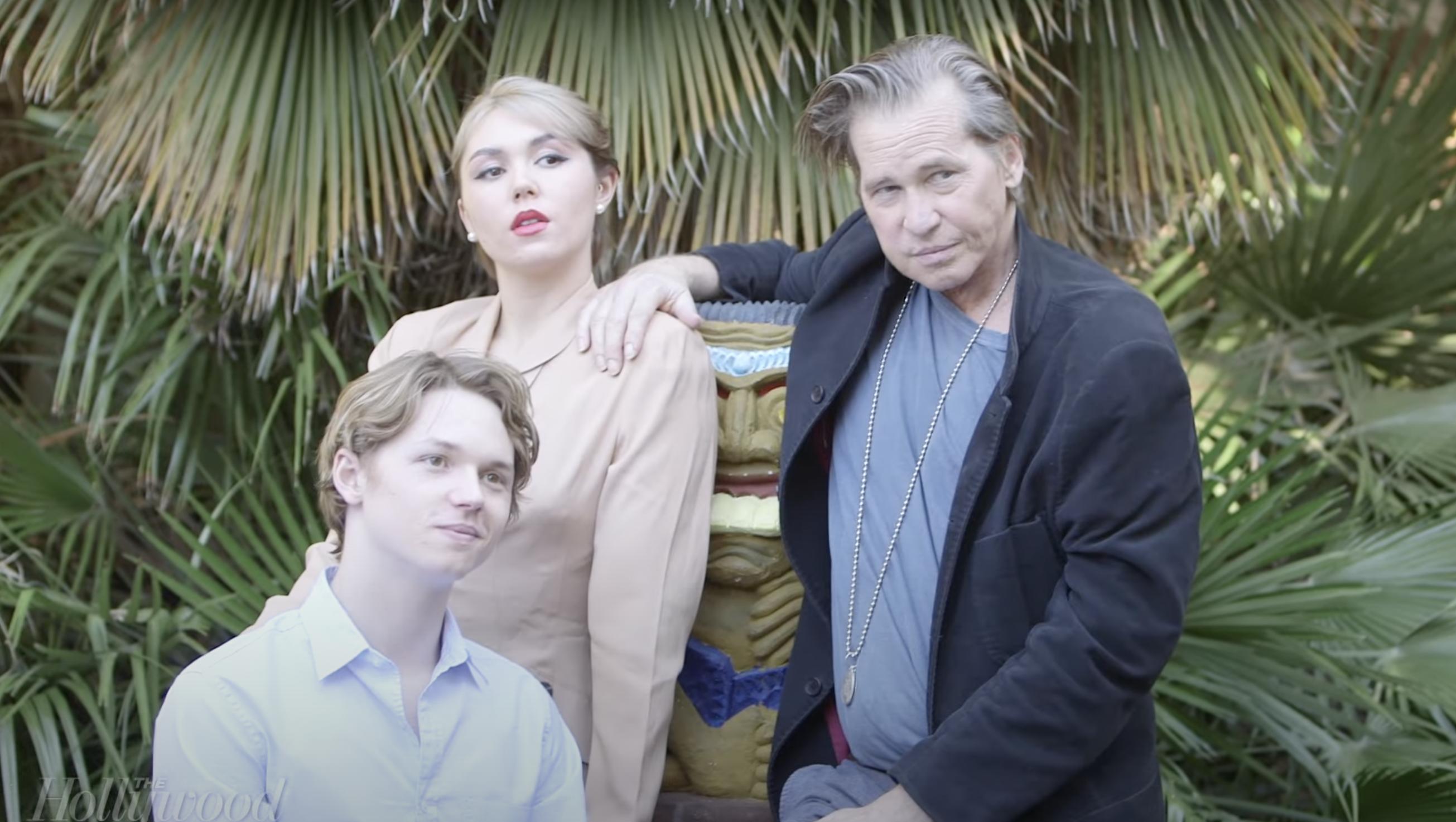 Val Kilmer and his kids at his Pecos River Ranch, from a post dated December 22, 2017 | Source: Youtube/@hollywoodreporter