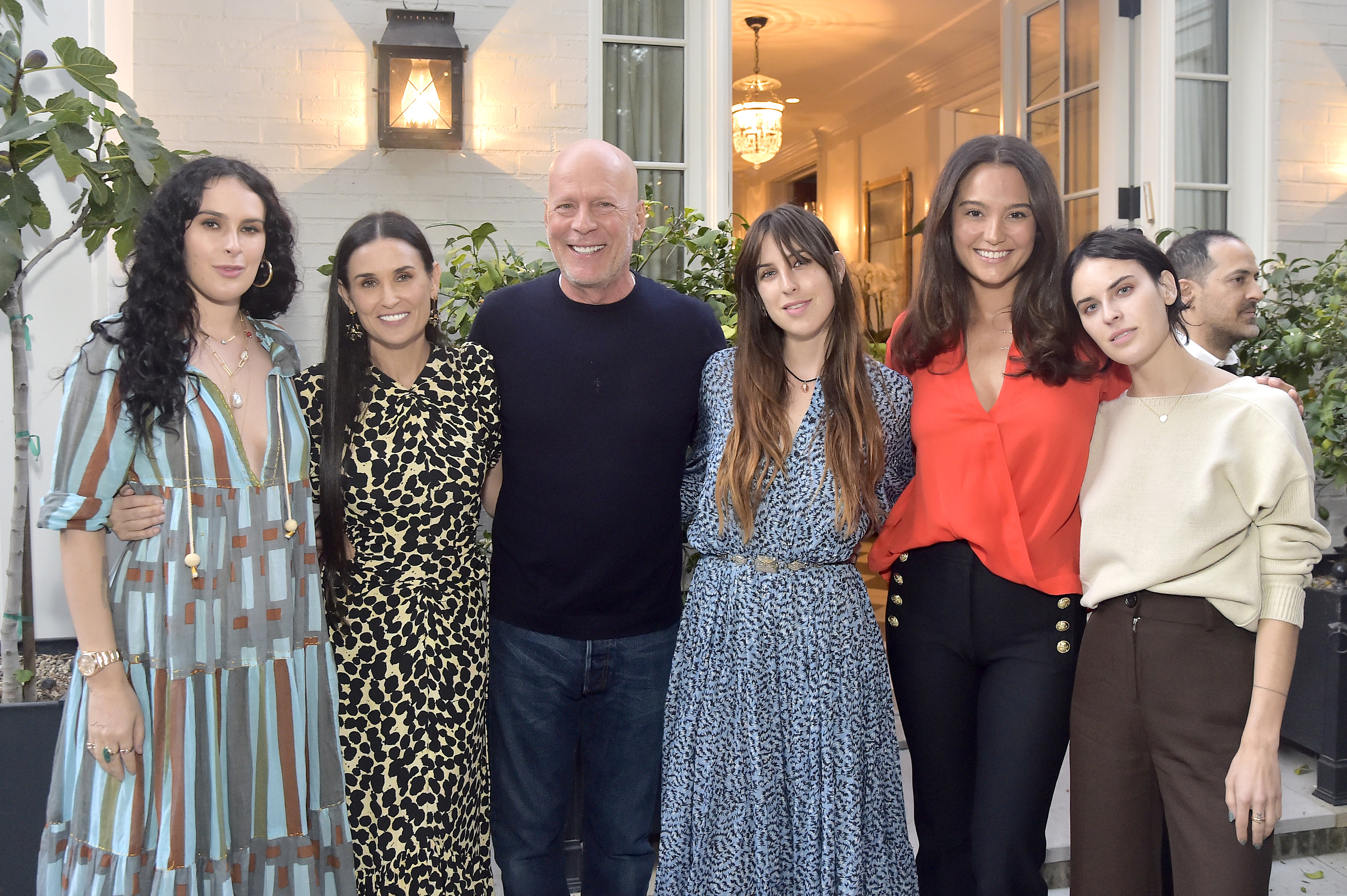 Rumer Willis, Demi Moore, Bruce Willis, Scout Willis, Emma Heming Willis on September 23, 2019, in Los Angeles, California. | Source: Getty Images